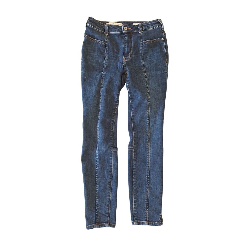 Pilcro and the Letterpress Anthropologie High Rise Seamed Denim Legging Jeans 28